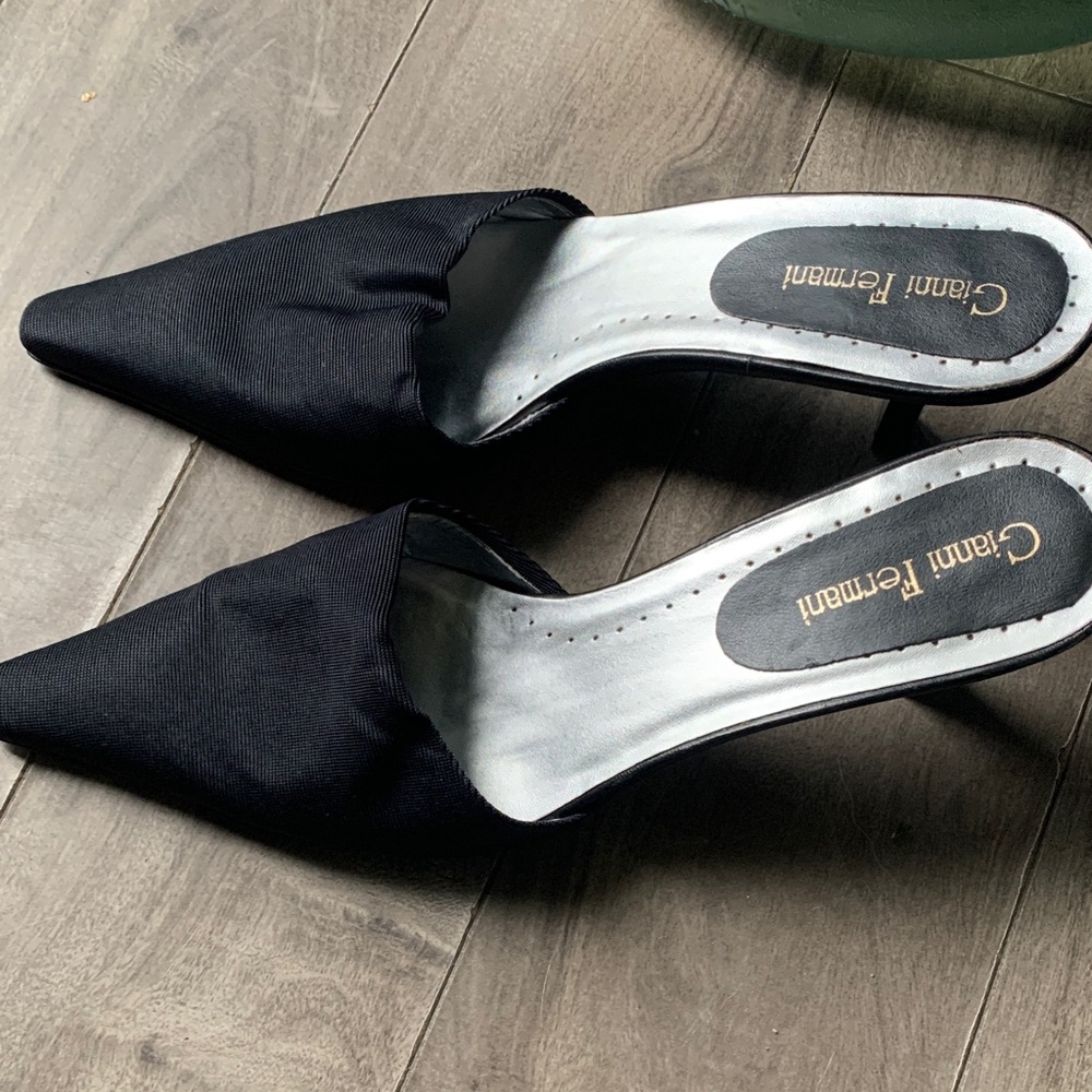 Gianni Fermani Bini Black Pointed Heels